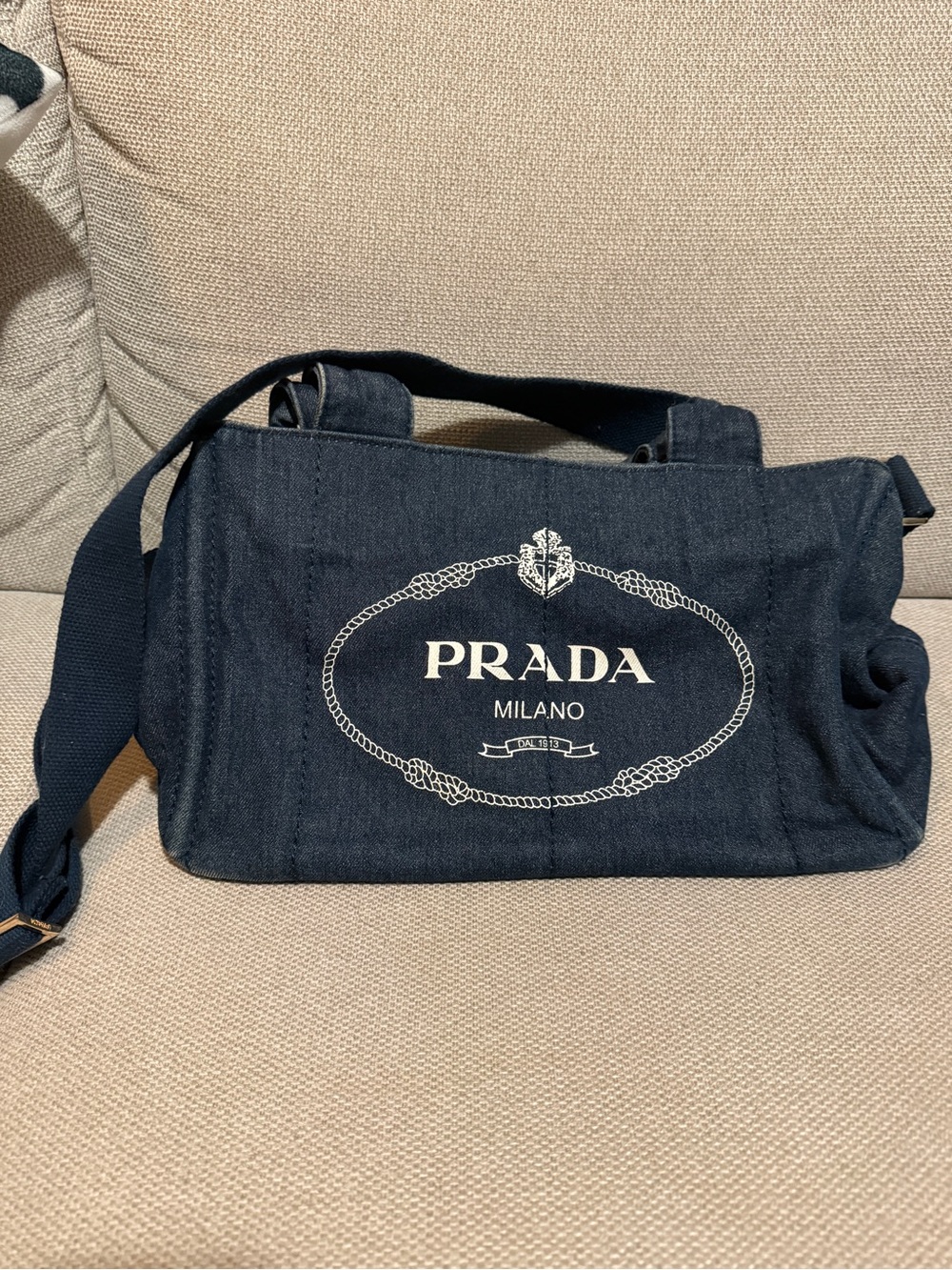 Prada Denim Canapa Bag